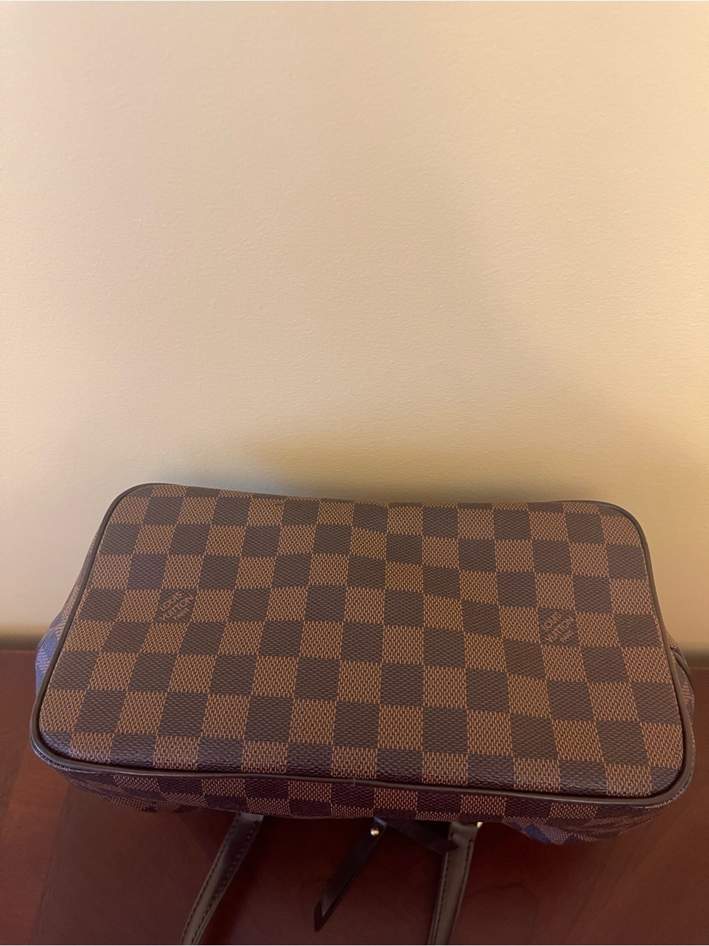 Pre-loved Damier authentic LOUIS VUITTON Checkerboard Brown Tote Handbag w/COA - Picture 6 of 11